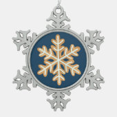 Whimsical Christmas Cookie Icons スノーフレークピューターオーナメント (正面)