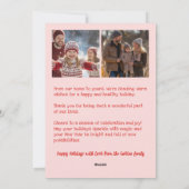 Whimsical Christmas Cute Custom Arch 3 PHOTO シーズンカード (裏面)