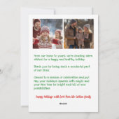 Whimsical Christmas Cute Custom Arch 3 PHOTO シーズンカード (裏面)