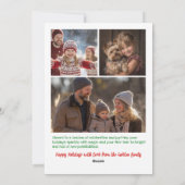 Whimsical Christmas  Cute Custom Arch 4 PHOTO  シーズンカード (裏面)