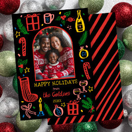 Whimsical Christmas  Cute Custom Arch PHOTO  シーズンカード