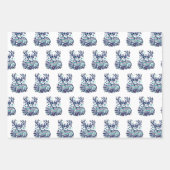 Whimsical Christmas Deer Vector Clipart - Festive ラッピングペーパーシート (正面3)