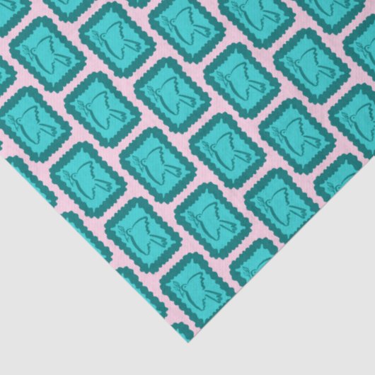 Whimsical Christmas Doves Cute Bright Holiday 薄葉紙 (詳細)