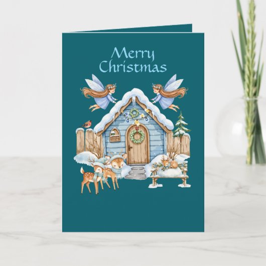 Whimsical Christmas Folded Holiday Card シーズンカード (正面)
