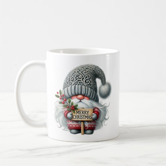 🎅 Whimsical Christmas Gnome コーヒーマグカップ (左)