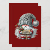 🎅 Whimsical Christmas Gnome シーズンカード (正面/裏面)