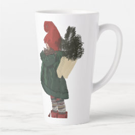 Whimsical Christmas Gnome Latte Mug  カフェラテマグ