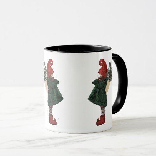 Whimsical Christmas Gnome Mug – Coffee & Tea Cup マグカップ (正面右)