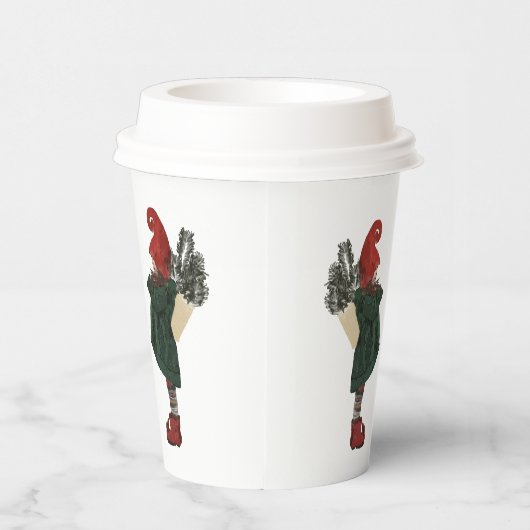 Whimsical Christmas Gnome Paper Cups 紙コップ (右)