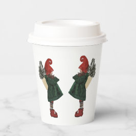 Whimsical Christmas Gnome Paper Cups 紙コップ