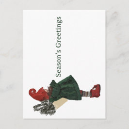 Whimsical Christmas Gnome Postcard - Greeting  ポストカード