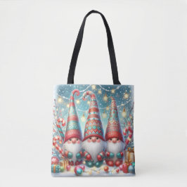 Whimsical Christmas Gnome Tote Bag トートバッグ