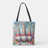 Whimsical Christmas Gnome Tote Bag トートバッグ (裏面)