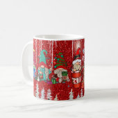 Whimsical Christmas Gnome with Festive Holiday コーヒーマグカップ (正面左)