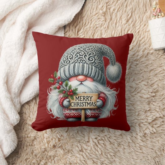🎅 Whimsical Christmas Gnomes  クッション (ブランケット)