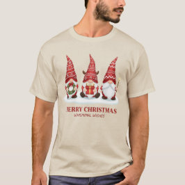 Whimsical Christmas Gnomes Three Holiday Wishes Tシャツ