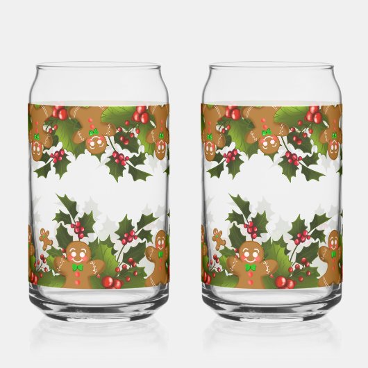Whimsical Christmas Greenery & Gingerbread Men ガラス缶 (裏面)