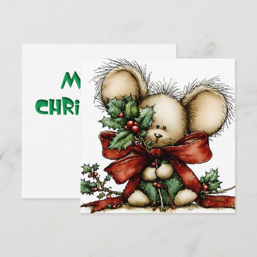 Whimsical Christmas Greeting Card シーズンカード (正面/裏面)