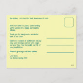 Whimsical Christmas Grid Cute Custom シーズンポストカード (裏面)