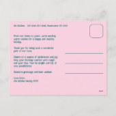 Whimsical Christmas Grid Cute Custom シーズンポストカード (裏面)