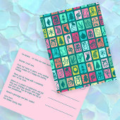 Whimsical Christmas Grid Cute Custom シーズンポストカード