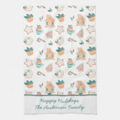 Whimsical Christmas Holiday Party キッチンタオル (縦)