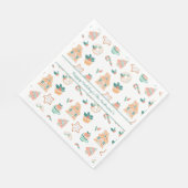 Whimsical Christmas Holiday Party スタンダードランチョンナプキン (角)