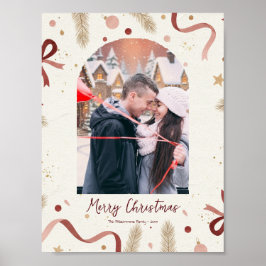 Whimsical Christmas Holiday Poster – Minimal Desig ポスター
