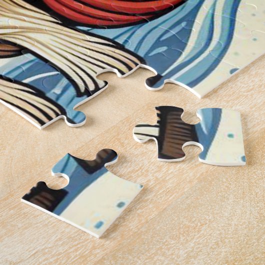 Whimsical Christmas Horses ジグソーパズル (側面)