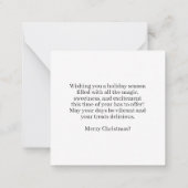 Whimsical Christmas Hot Cocoa & Treats ノートカード (裏面)