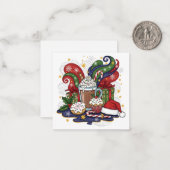 Whimsical Christmas Hot Cocoa & Treats ノートカード (正面/裏面インサイチュ)