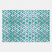 Whimsical Christmas Icon Grids Cute Bright Holiday ラッピングペーパーシート (正面2)