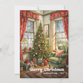 Whimsical Christmas interior card rustic holiday  シーズンカード (正面)