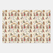 Whimsical Christmas Manger Scenes ラッピングペーパーシート (正面2)