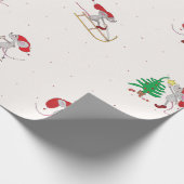 Whimsical Christmas Mice Wrapping Paper ラッピングペーパー (角)