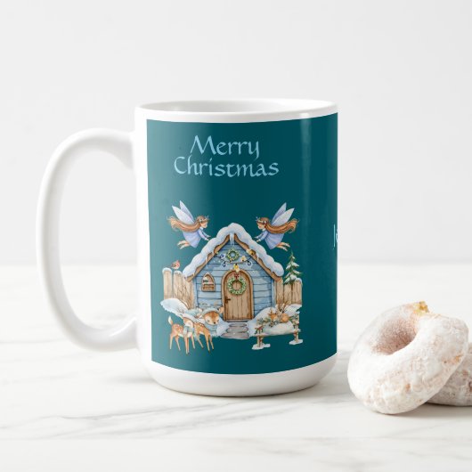 Whimsical Christmas Mug コーヒーマグカップ (ドーナツ)