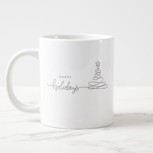 Whimsical Christmas Mug – Cheerful Holiday Coffee ジャンボコーヒーマグカップ (左)