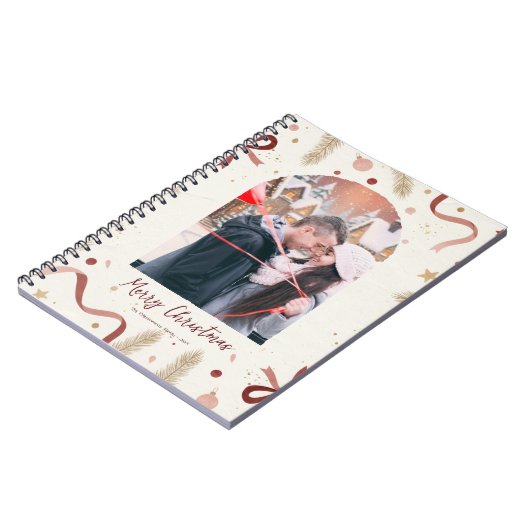 Whimsical Christmas Notebook – Minimal Holiday Des ノートブック (左側)