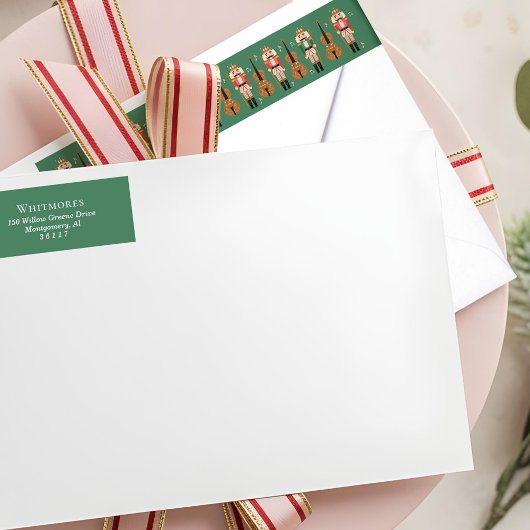 Whimsical Christmas Nutcracker Ballet Violin Music ラップアラウンドラベル