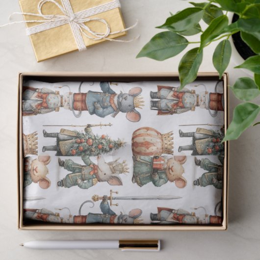 Whimsical Christmas Nutcracker Mice 薄葉紙 (ギフト)