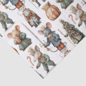 Whimsical Christmas Nutcracker Mice 薄葉紙 (詳細)