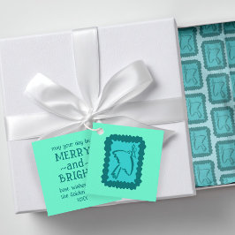 Whimsical Christmas Peace Dove Cute Holiday Gift フェイバータグ