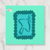 Whimsical Christmas Peace Dove Cute Holiday Gift フェイバータグ (正面)