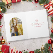 Whimsical Christmas Photo Card with Red Bow シーズンカード