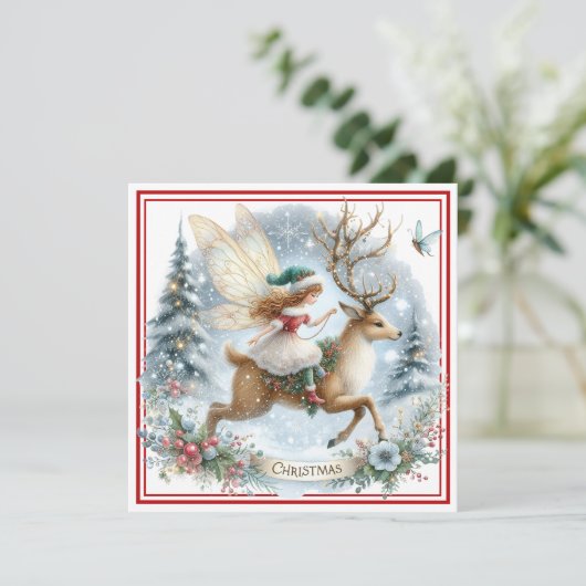 Whimsical Christmas Ride Holiday Card (スタンド正面)