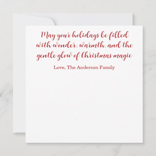 Whimsical Christmas Ride Holiday Card (裏面)