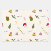 Whimsical Christmas Seamless Pattern  ラッピングペーパーシート (正面3)