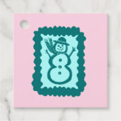 Whimsical Christmas Snowman Cute Holiday Gift フェイバータグ (正面)