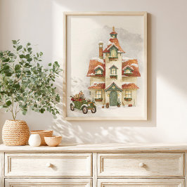  Whimsical Christmas Storybook kids Poster ポスター