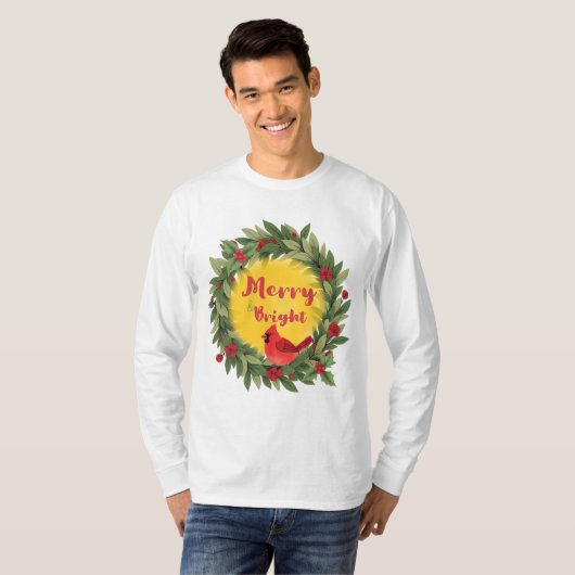 Whimsical Christmas Sweater | Merry & Bright Tシャツ (正面フル)